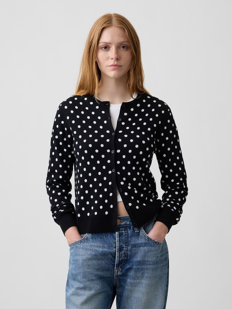 Polka Dot Crewneck Cardigan: $27.99 Polka Dot Crewneck Cardigan: $27.99