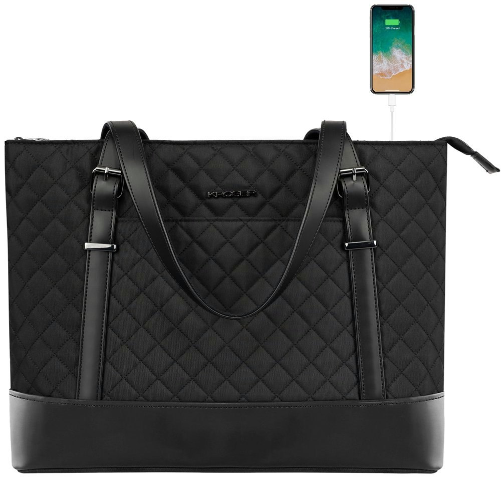 Kroser 15.6-inch Quilted Laptop Tote Bag: $25.83