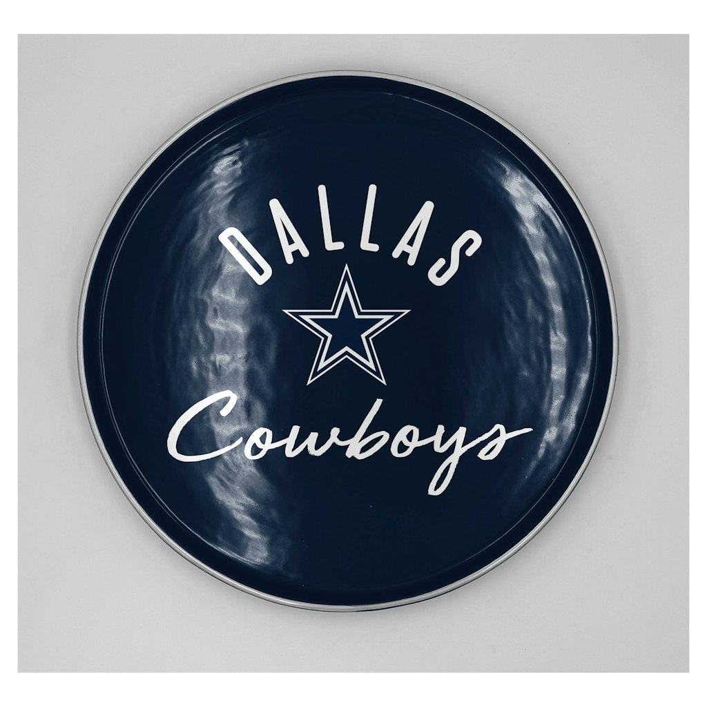 Pegasus Dallas Cowboys 14-inch Script Logo Round Serving Tray: $34.99