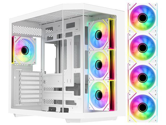 DIYPC ARGB-N3-W E-ATX Gaming Computer Case: $78.94