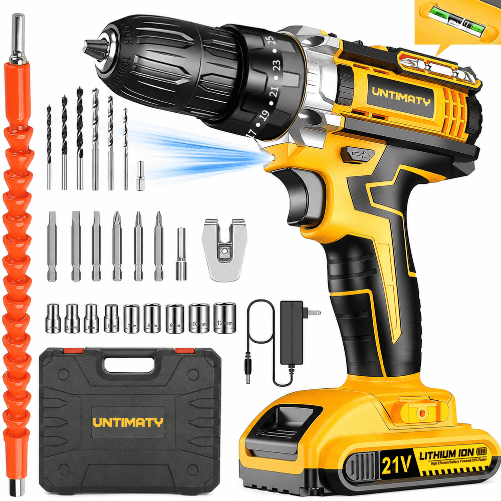 Untimaty 21V Cordless Power Drill Set: $24.29 Untimaty 21V Cordless Power Drill Set: $24.29