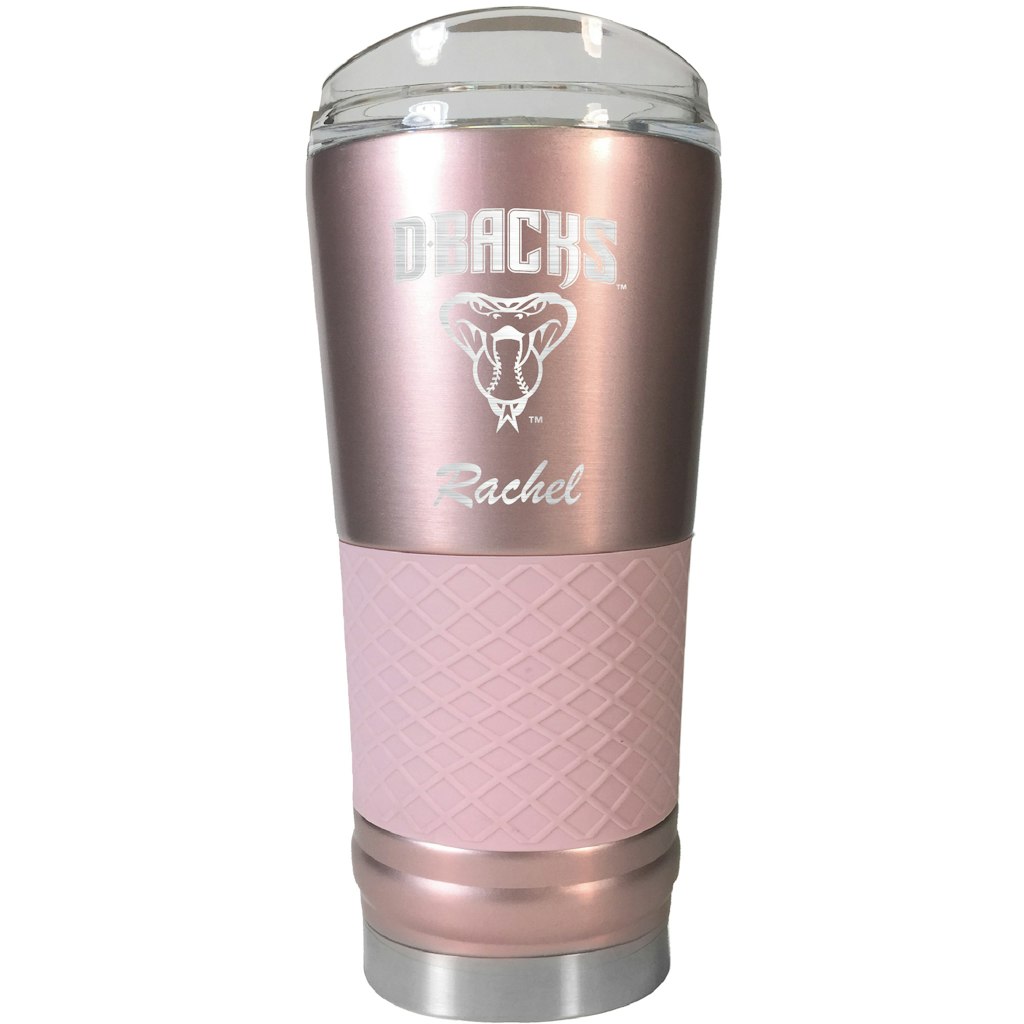 Arizona Diamondbacks 24-ounce Personalized Rose Gold Draft Tumbler: $39.99