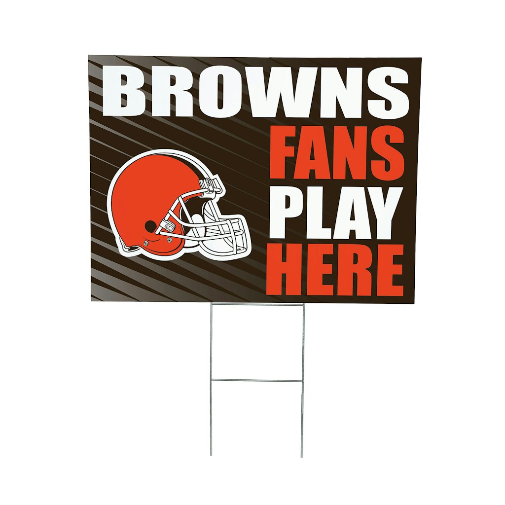 Cleveland Browns 18" x 24" Fans Welcome Yard Sign: $31.99