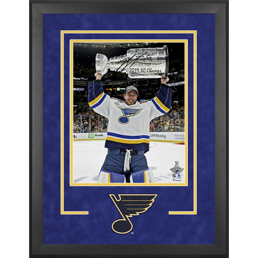 Jordan Binnington Autographed 16" x 20" St. Louis Blues 2019 Stanley Cup Champions Framed Photograph: $279.99 Jordan Binnington Autographed 16" x 20" St. Louis Blues 2019 Stanley Cup Champions Framed Photograph: $279.99