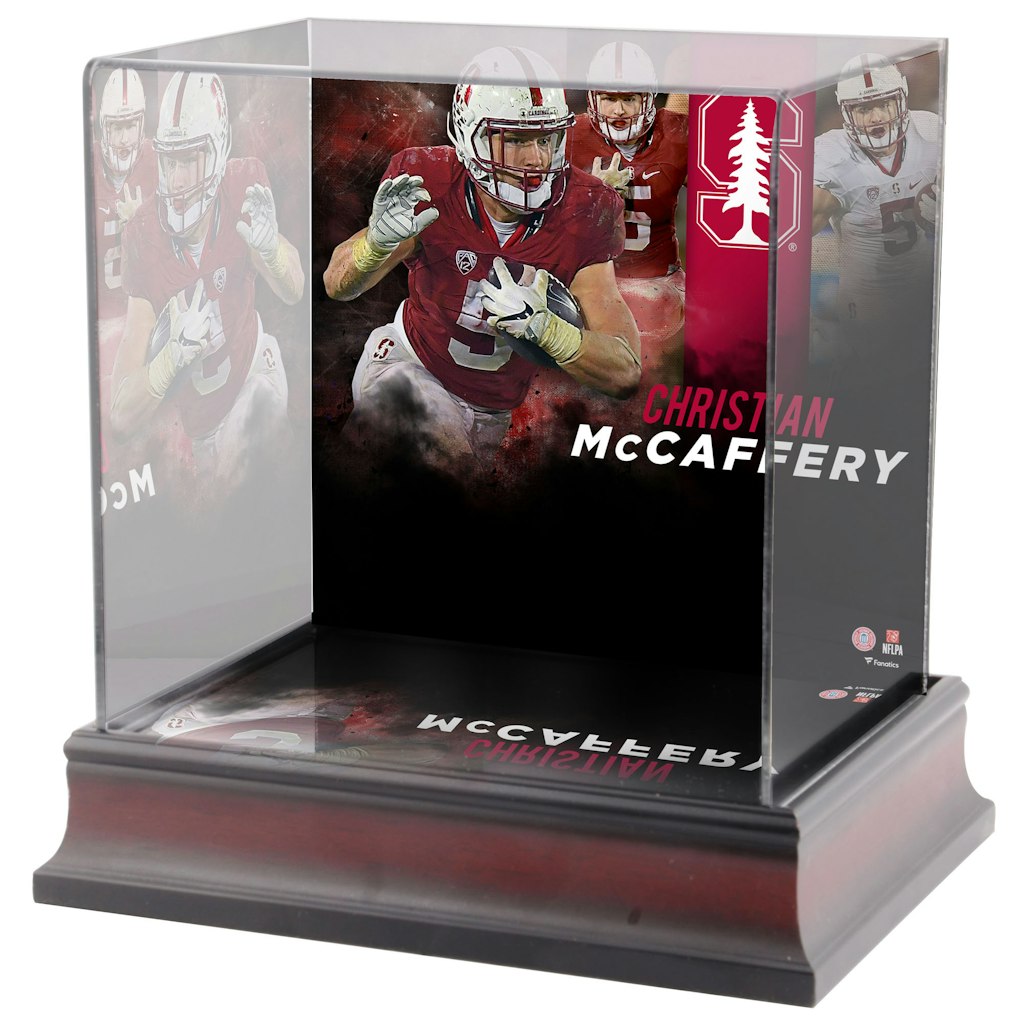 Christian McCaffrey Stanford Cardinal Mahogany Mini Helmet Case: $59.99