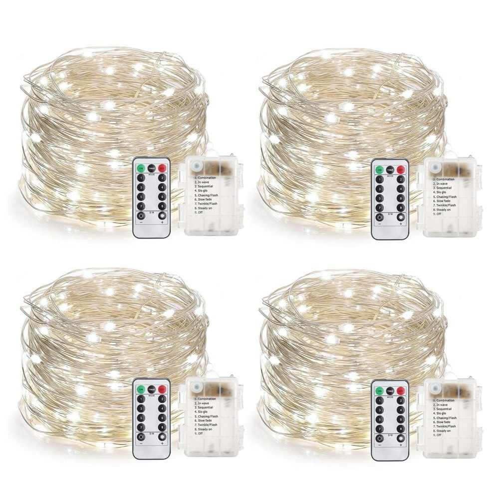 33-Foot 100 LED Battery-Operated Fairy Lights 4-Pack: $16.90 33-Foot 100 LED Battery-Operated Fairy Lights 4-Pack: $16.90