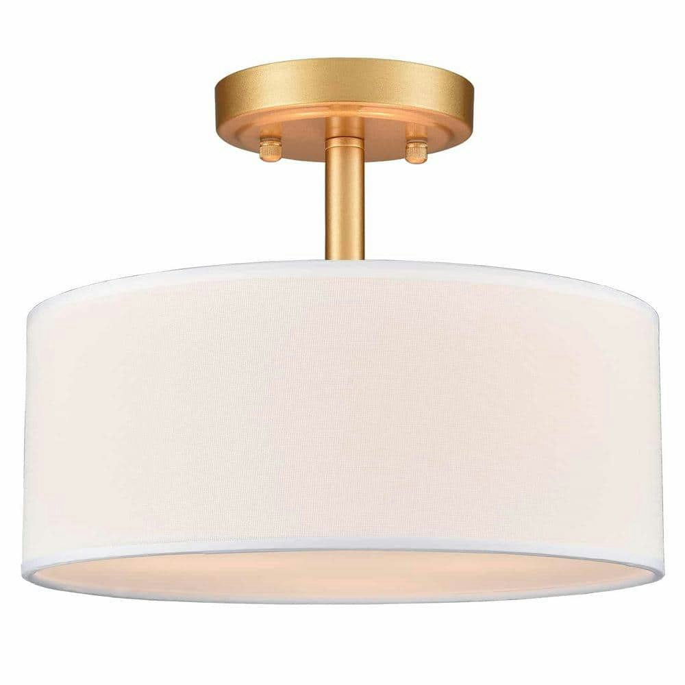 3-Light Gold Modern Semi-Flush Mount Ceiling Fixture: $49.99 3-Light Gold Modern Semi-Flush Mount Ceiling Fixture: $49.99
