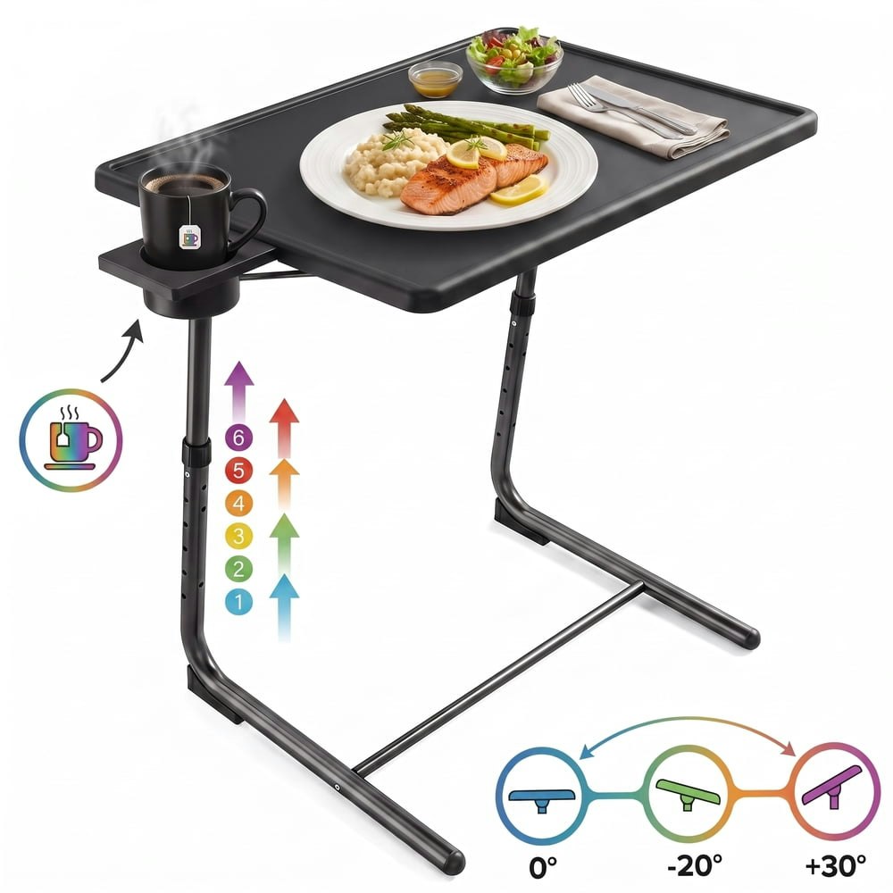 Perlegear Portable Adjustable TV Tray Table: $29.97 Perlegear Portable Adjustable TV Tray Table: $29.97