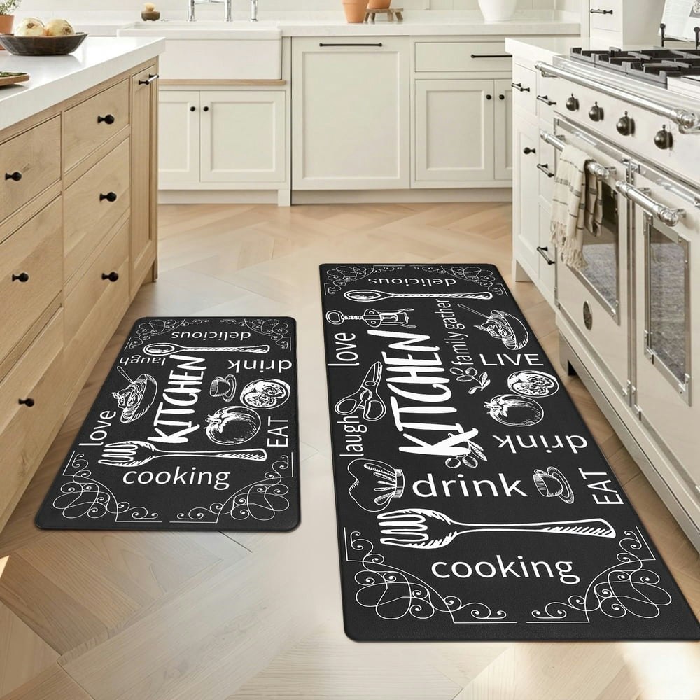 MeyJey Farmhouse Kitchen Mat 2-Piece Set: $23.89
