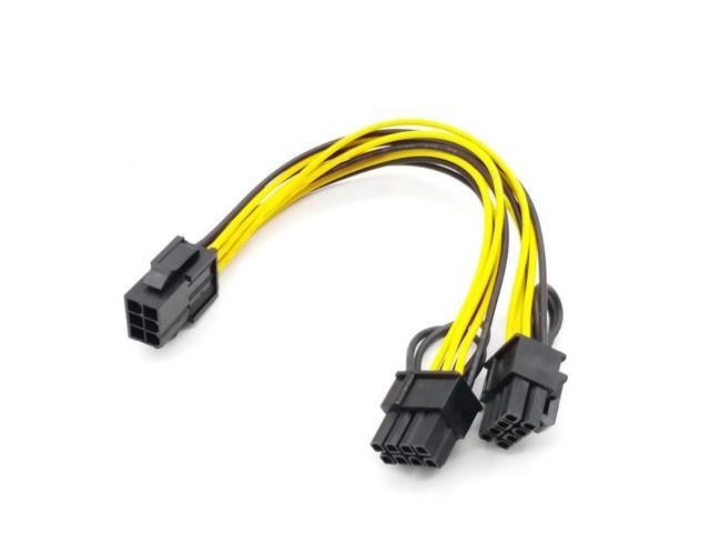PCI-E 6-Pin to Dual 6+2-Pin Power Splitter Cable: $12.99 PCI-E 6-Pin to Dual 6+2-Pin Power Splitter Cable: $12.99