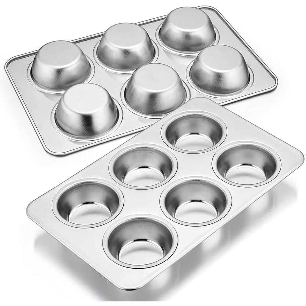 VeSteel 6-Cup Stainless Steel Muffin Pan 2-Pack: $14.99 VeSteel 6-Cup Stainless Steel Muffin Pan 2-Pack: $14.99