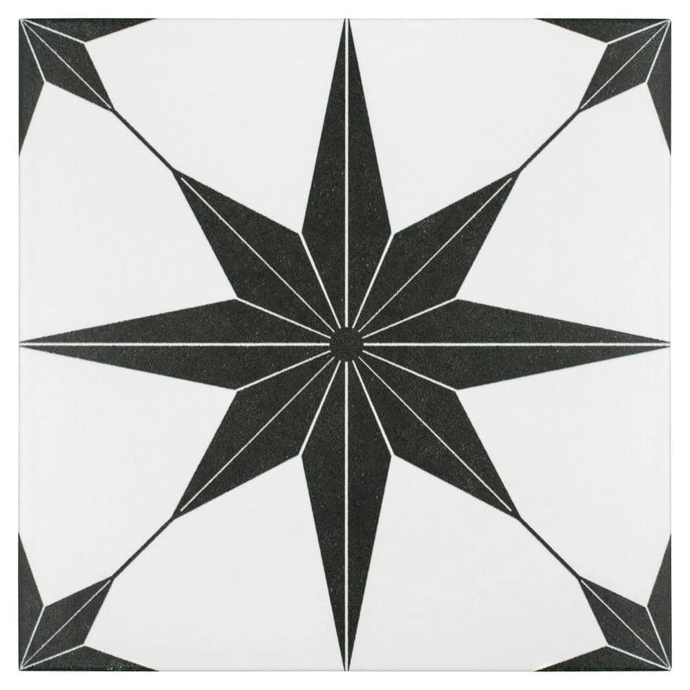 Stella Nero 9-3/4\" x 9-3/4\" Porcelain Floor and Wall Tile Sample: $4.50 Stella Nero 9-3/4\" x 9-3/4\" Porcelain Floor and Wall Tile Sample: $4.50