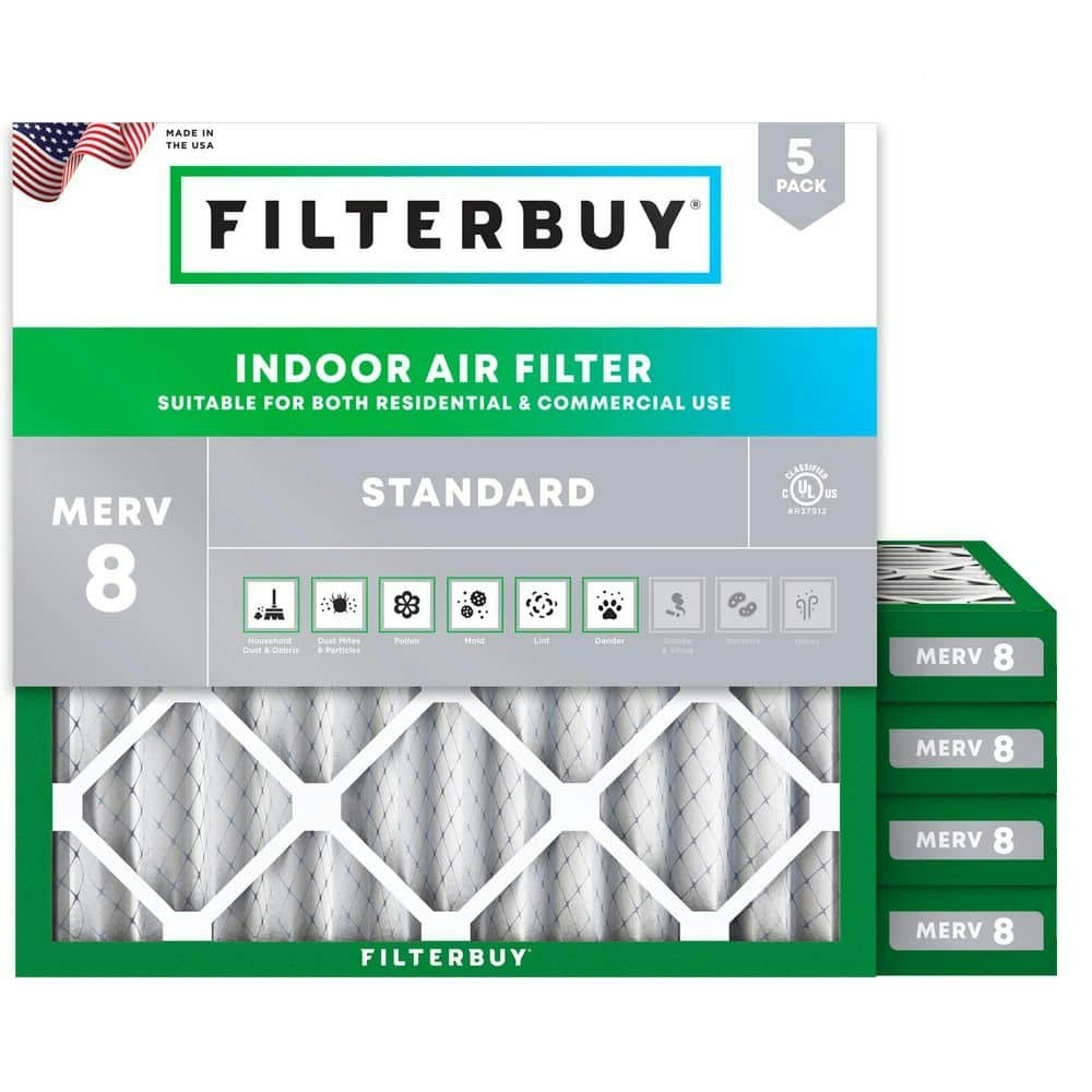 18x18x2-Inch MERV 8 Pleated HVAC Air Filter 5-Pack: $60.95