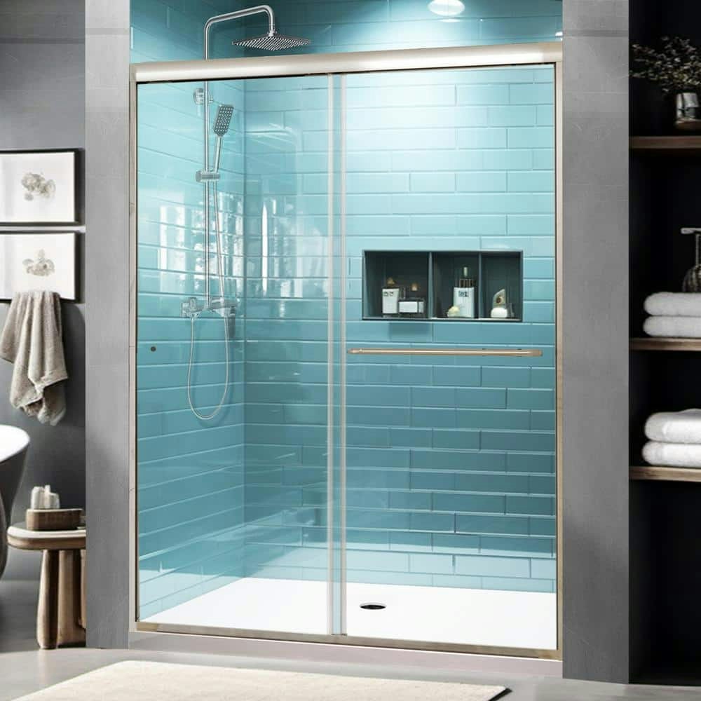 56-60 Inch Sliding Semi-Frameless Shower Door: $449.58 56-60 Inch Sliding Semi-Frameless Shower Door: $449.58