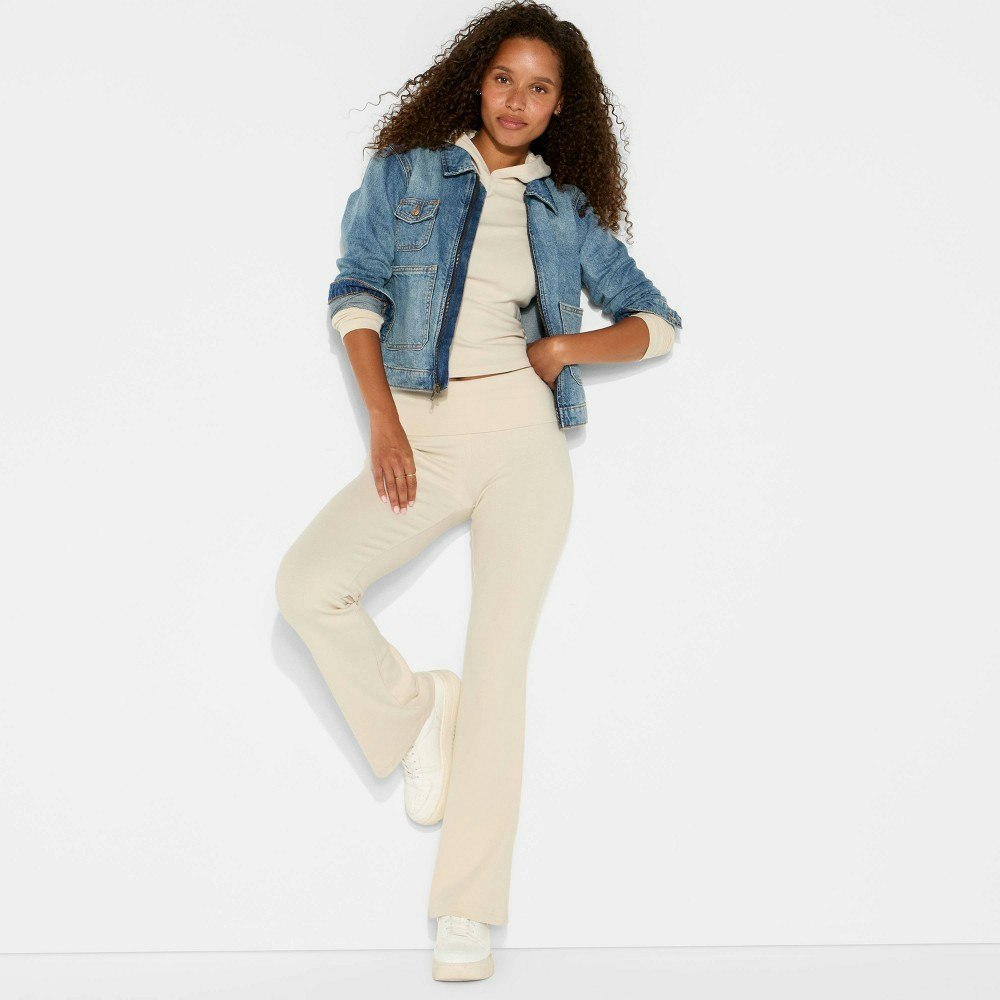 Wild Fable Women's Mid-Rise Cozy Flare Pull-On Pants: $25 Wild Fable Women's Mid-Rise Cozy Flare Pull-On Pants: $25
