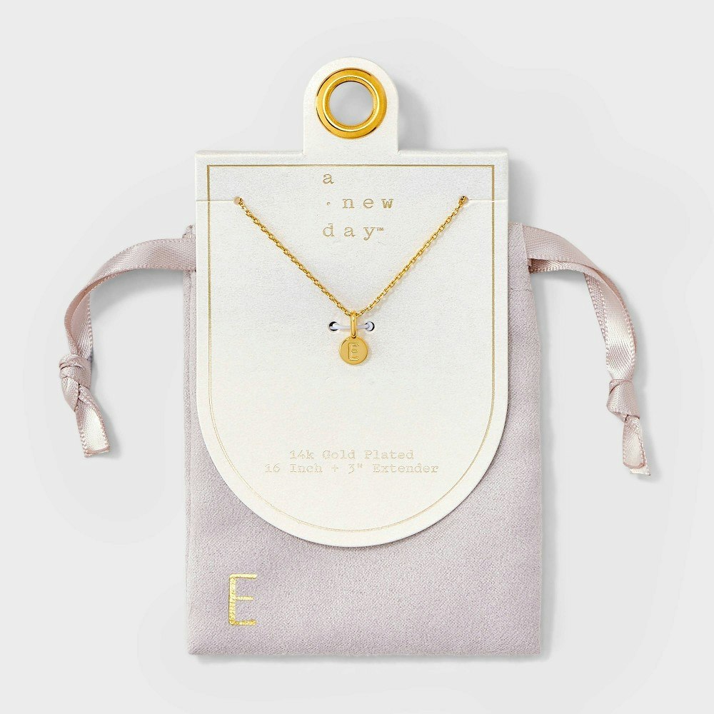 14K Gold Plated Initial Necklace: $20