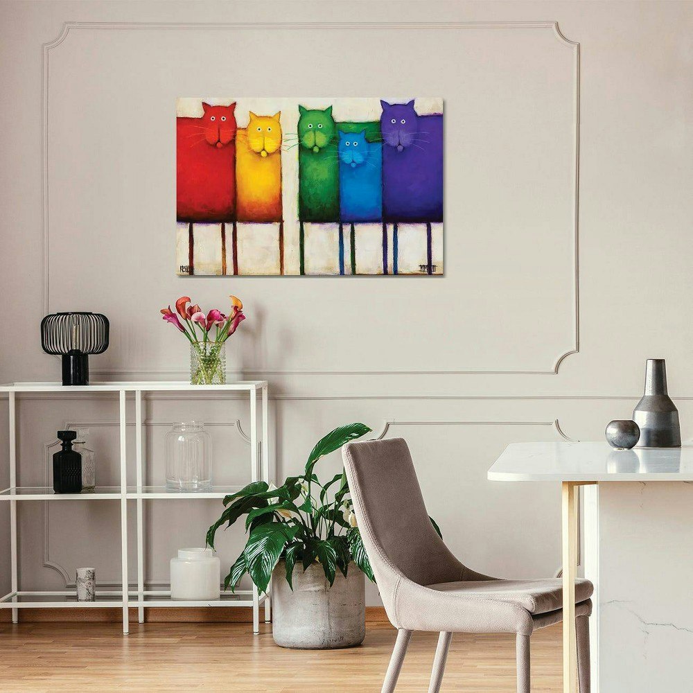 Rainbow Cats by Daniel Patrick Kessler 32" x 48" Unframed Wall Canvas: $204.99 Rainbow Cats by Daniel Patrick Kessler 32" x 48" Unframed Wall Canvas: $204.99