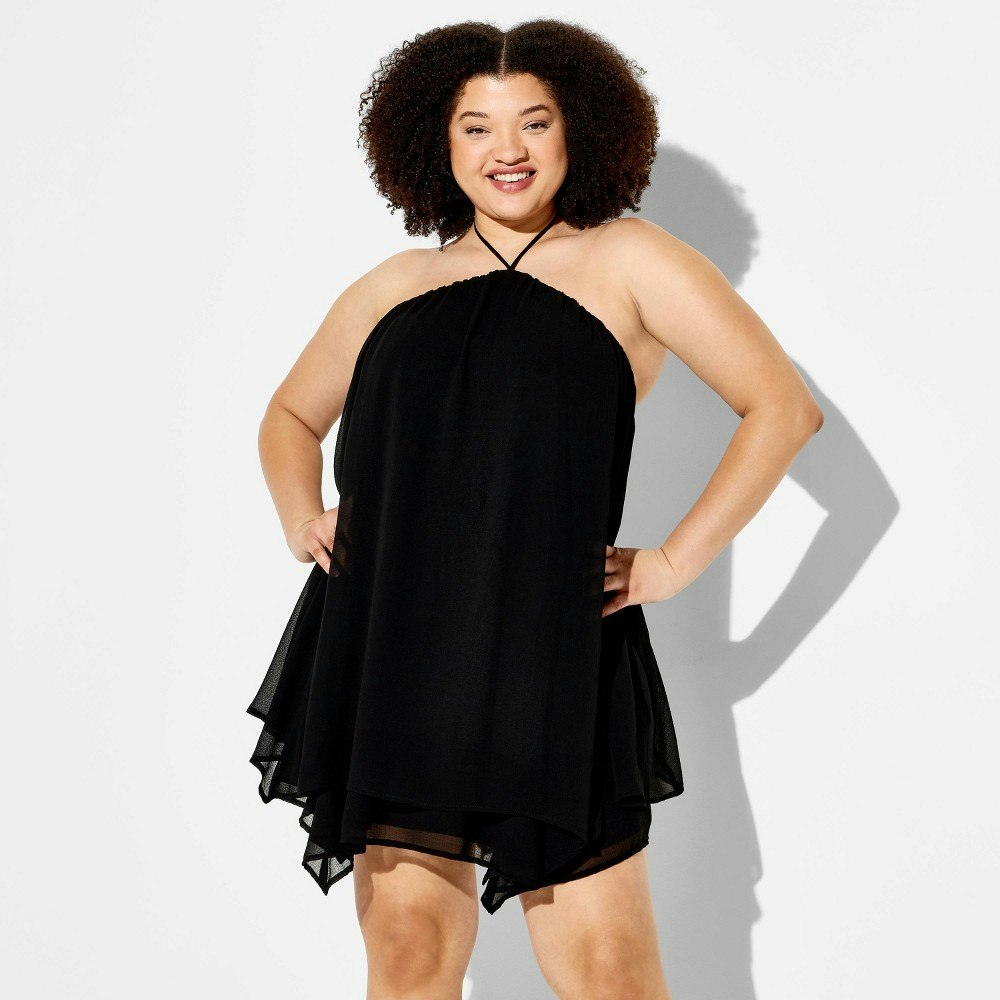 Wild Fable Women's Flowy Trapeze Mini Shift Dress 4X: $35 Wild Fable Women's Flowy Trapeze Mini Shift Dress 4X: $35