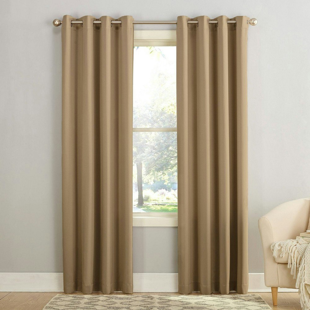 Sun Zero Seymour 54"x108" Room Darkening Grommet Curtain Panel: $19.99 Sun Zero Seymour 54"x108" Room Darkening Grommet Curtain Panel: $19.99