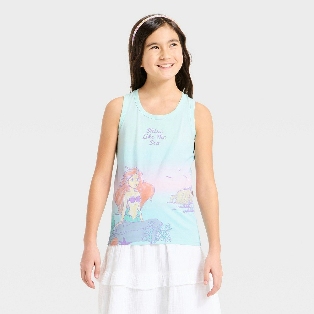 Girls' Disney Little Mermaid and Flounder Tank Top: $10 Girls' Disney Little Mermaid and Flounder Tank Top: $10