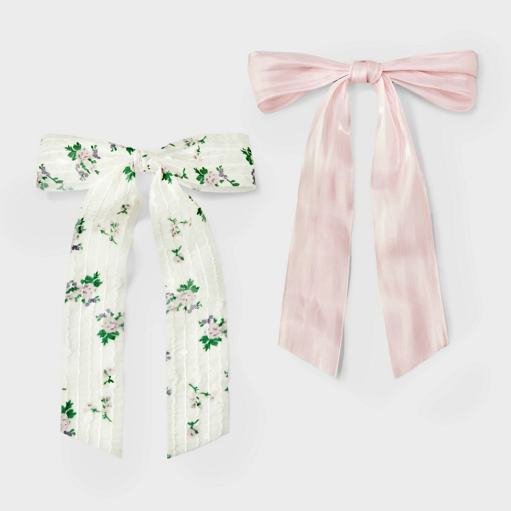 Wild Fable Floral Bow Barrette 2-Pack: $10 Wild Fable Floral Bow Barrette 2-Pack: $10