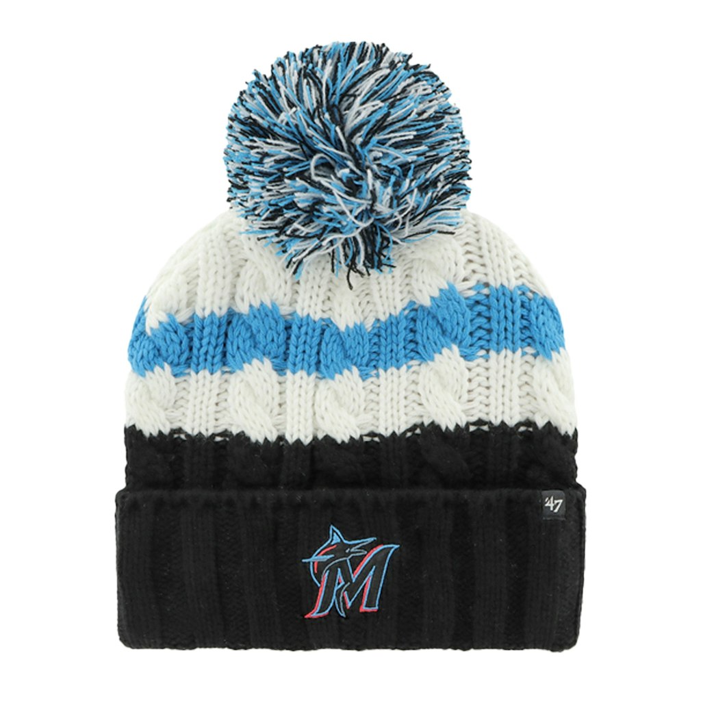 '47 Miami Marlins Ashfield Cuffed Knit Hat with Pom: $18.99 '47 Miami Marlins Ashfield Cuffed Knit Hat with Pom: $18.99