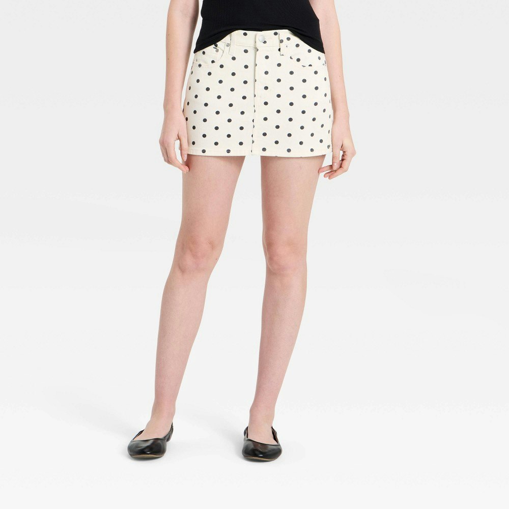 Universal Thread Women's Polka Dot Mini Denim Skirt: $30 Universal Thread Women's Polka Dot Mini Denim Skirt: $30