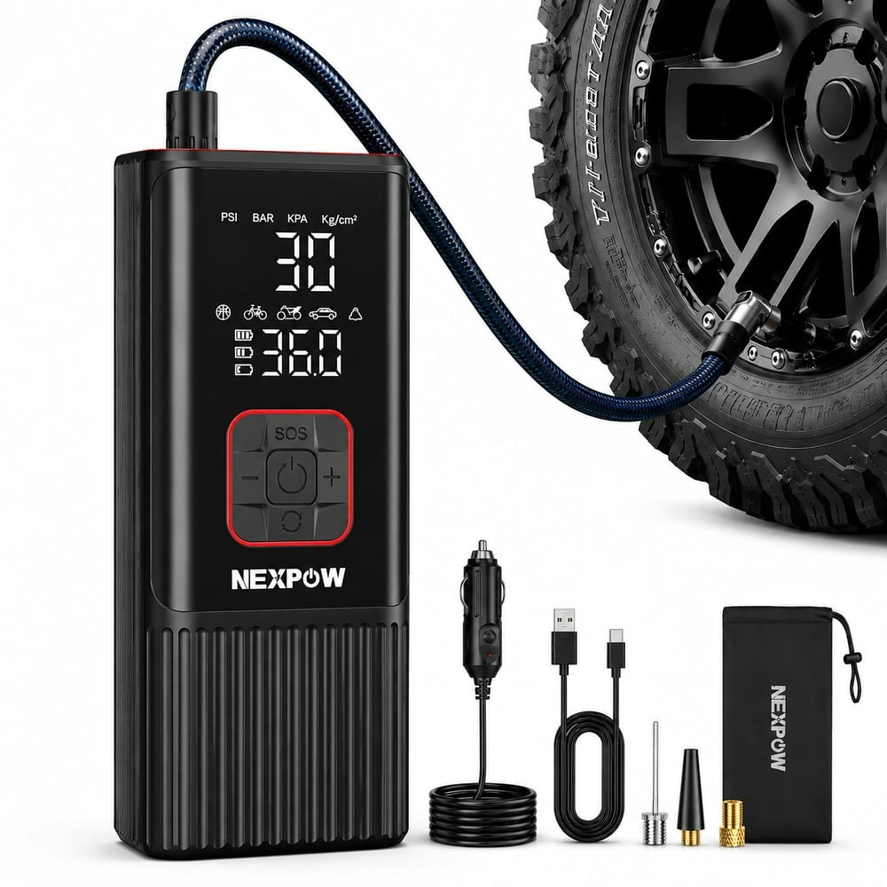 Nexpow 150-PSI Cordless Portable Air Compressor: $32.38 Nexpow 150-PSI Cordless Portable Air Compressor: $32.38