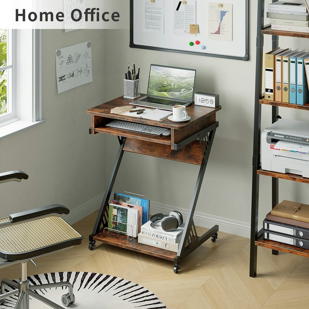 Alisened 23.6-inch Z-Shaped Mobile Computer Desk: $59.39 Alisened 23.6-inch Z-Shaped Mobile Computer Desk: $59.39
