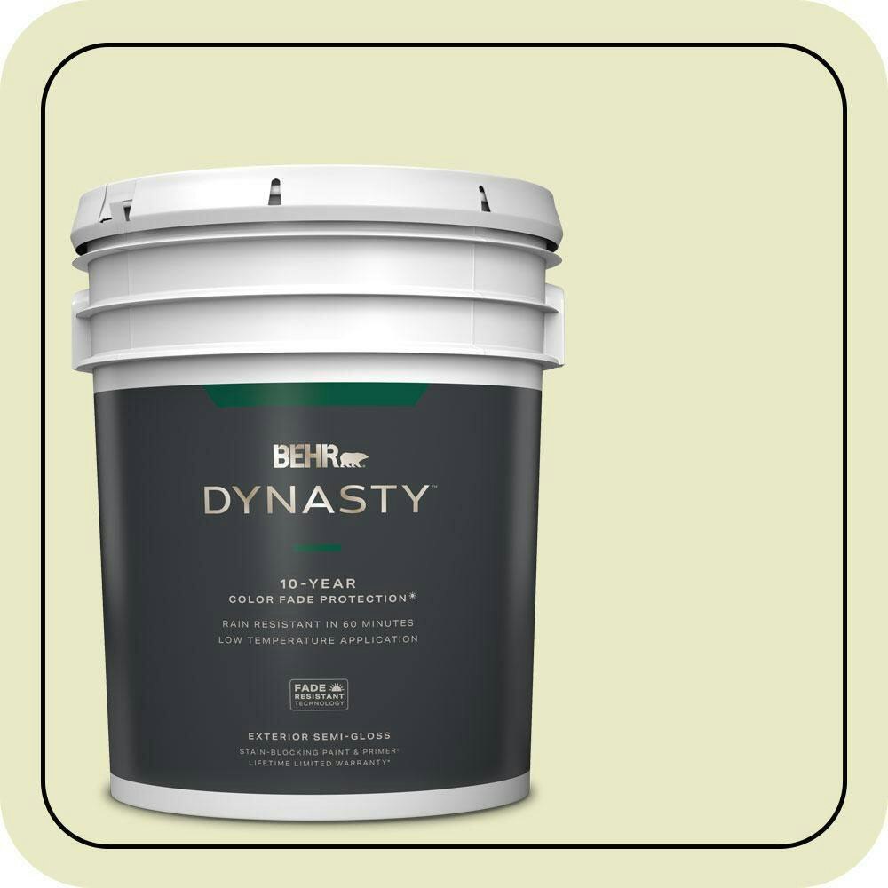 Pale Celery Semi-Gloss Exterior Paint and Primer 5-Gallon: $381 Pale Celery Semi-Gloss Exterior Paint and Primer 5-Gallon: $381