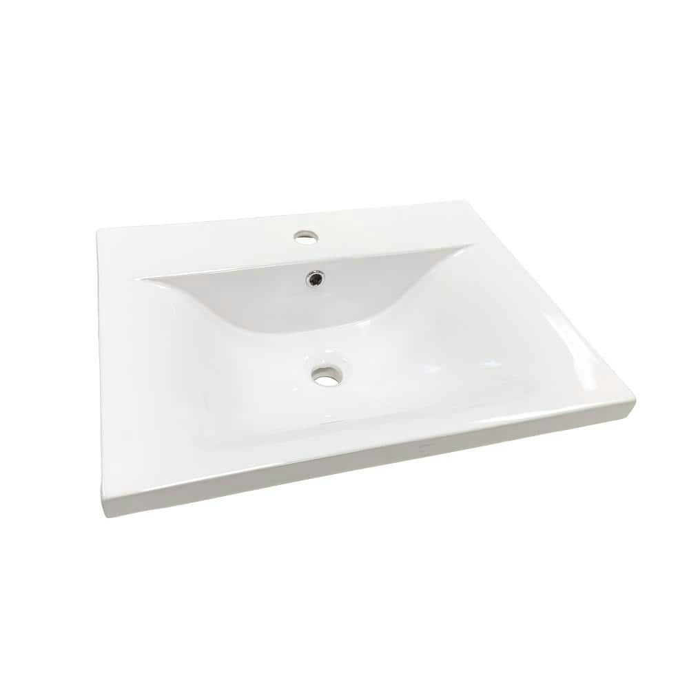 24-inch EdgeFlow Drop-In Single Ceramic Sink Top: $164 24-inch EdgeFlow Drop-In Single Ceramic Sink Top: $164