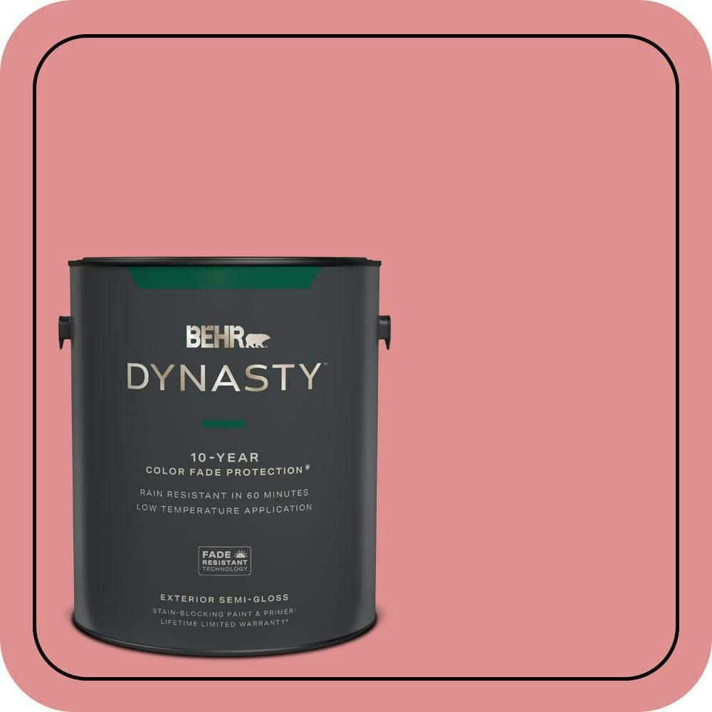 Behr Fresh Pink Semi-Gloss Exterior Paint & Primer 1-Gallon: $81.98 Behr Fresh Pink Semi-Gloss Exterior Paint & Primer 1-Gallon: $81.98