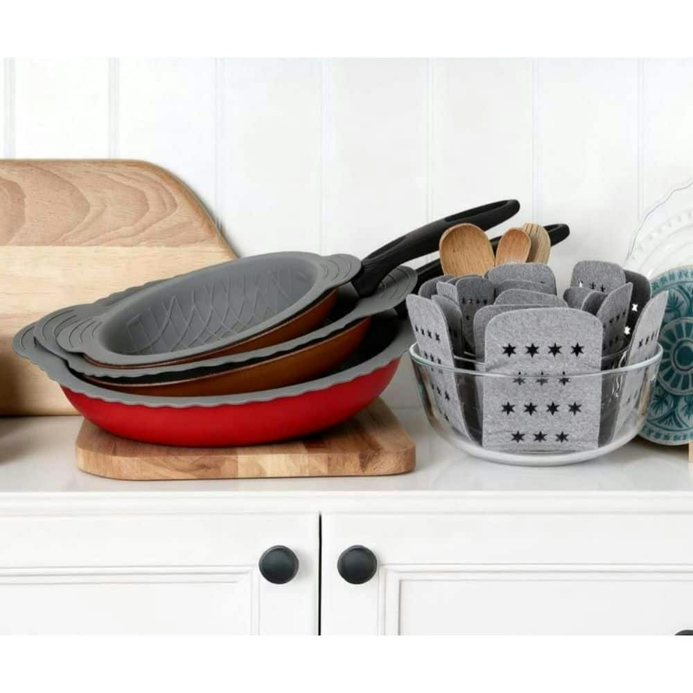 Silicone Pan Protector and Felt Pot Separator 9-Piece Set: $78.99 Silicone Pan Protector and Felt Pot Separator 9-Piece Set: $78.99