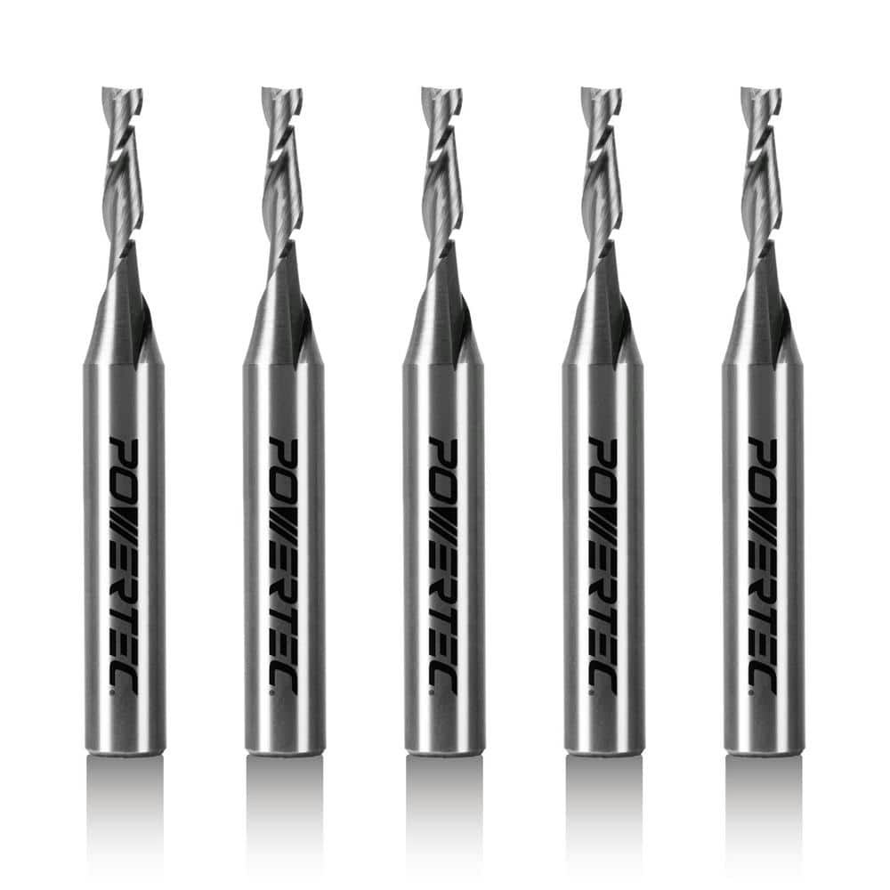 1/8-inch x 1/4-inch Solid Carbide Up-Cut Spiral Router Bit 5-Pack: $65.24