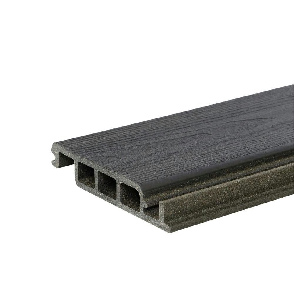 1-Inch x 6-Inch x 12-Foot Boardwalk Gray Interlocking Composite Deck Board: $128.80