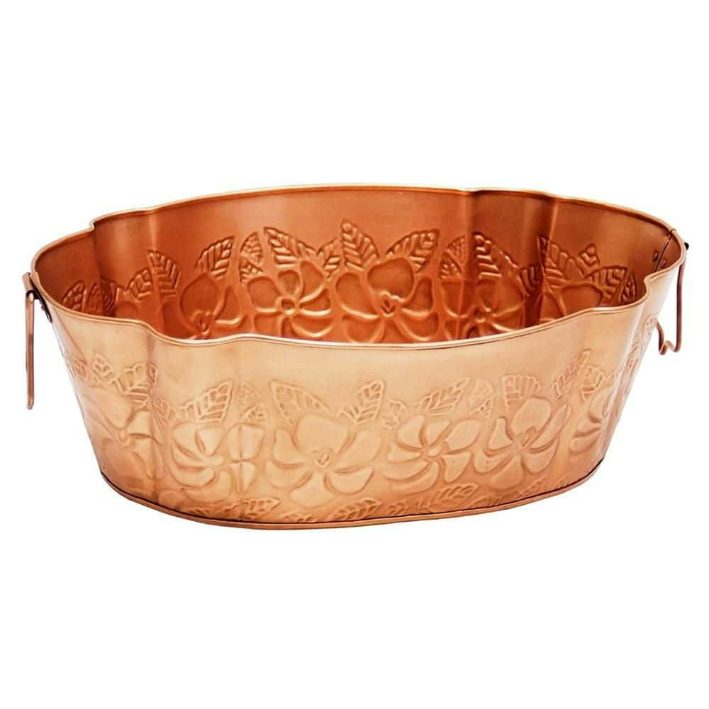 20-Inch Copper-Plated Metal Oval Tub: $62.29 20-Inch Copper-Plated Metal Oval Tub: $62.29