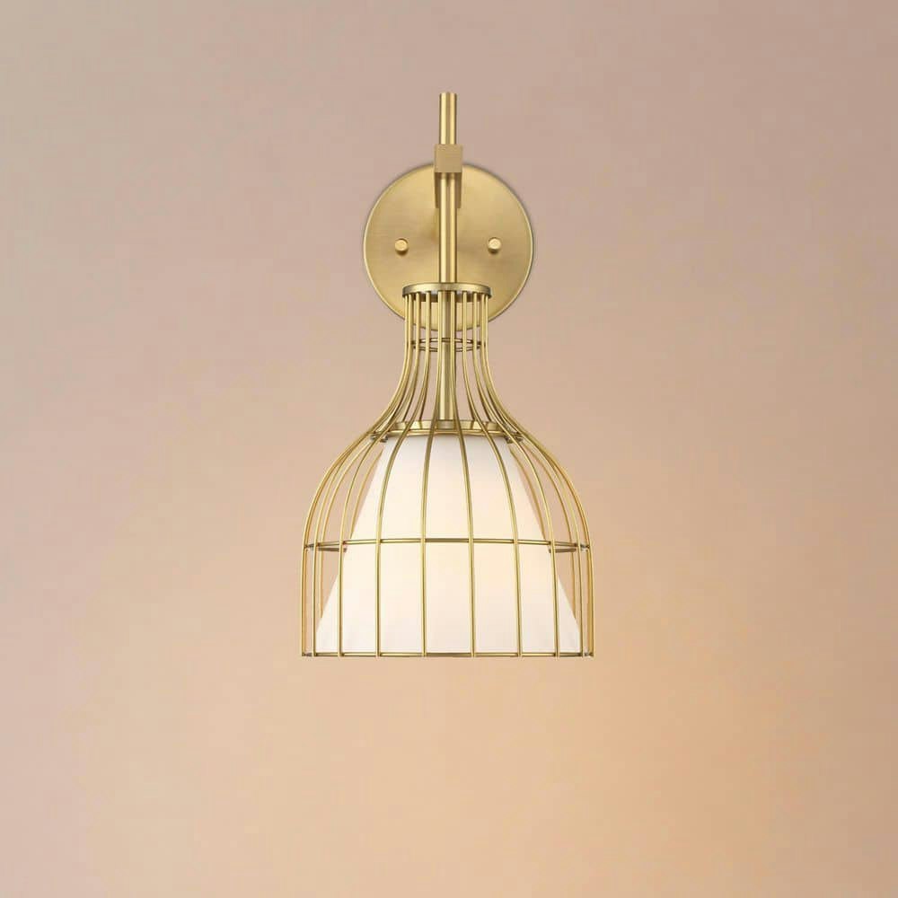 Evensong 8-Inch 1-Light Brushed Gold Wall Sconce: $95.90 Evensong 8-Inch 1-Light Brushed Gold Wall Sconce: $95.90