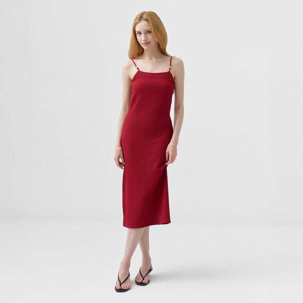 A New Day Women's Beaded Neck Midi Dress: $35 A New Day Women's Beaded Neck Midi Dress: $35