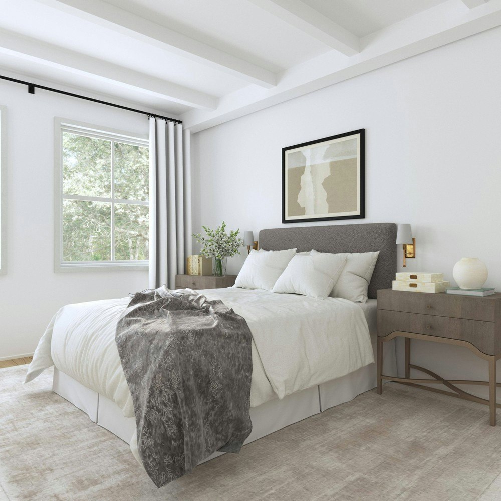 Threshold Olivia Queen Size Upholstered Square Headboard: $290 Threshold Olivia Queen Size Upholstered Square Headboard: $290