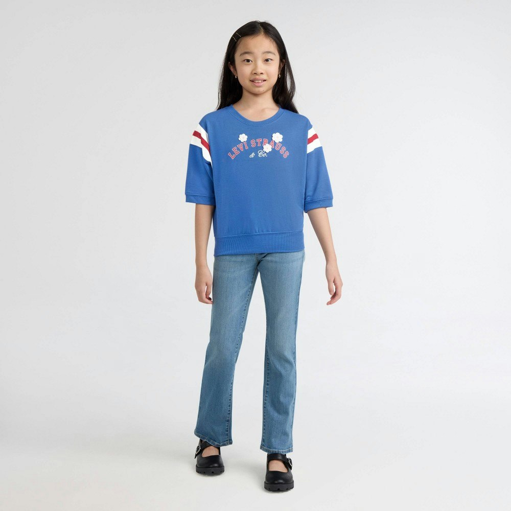 Levi's Girls' Short Sleeve French Terry Varsity Top: $20 Levi's Girls' Short Sleeve French Terry Varsity Top: $20