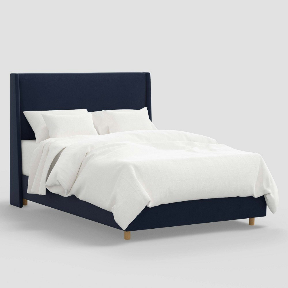 Encino Upholstered Queen Wingback Bed: $1,170 Encino Upholstered Queen Wingback Bed: $1,170