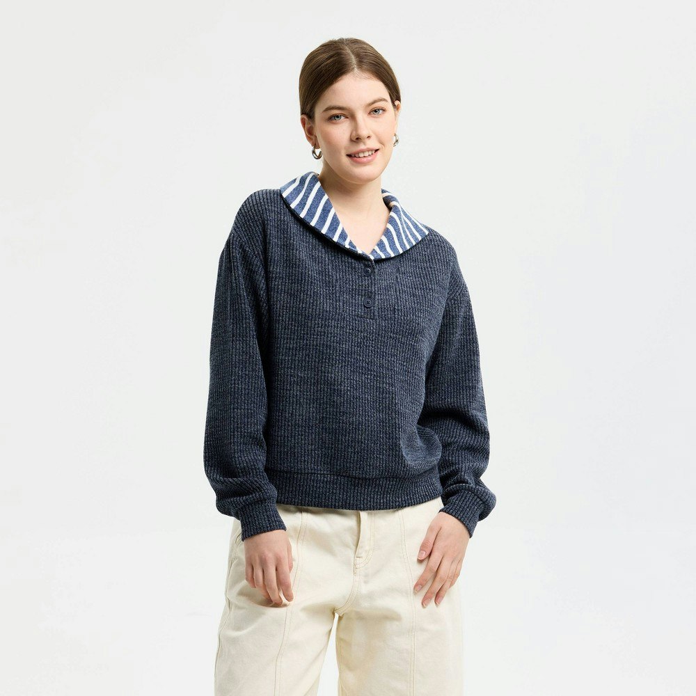 Universal Thread Women's Long Sleeve Button-Down Knit Top: $40