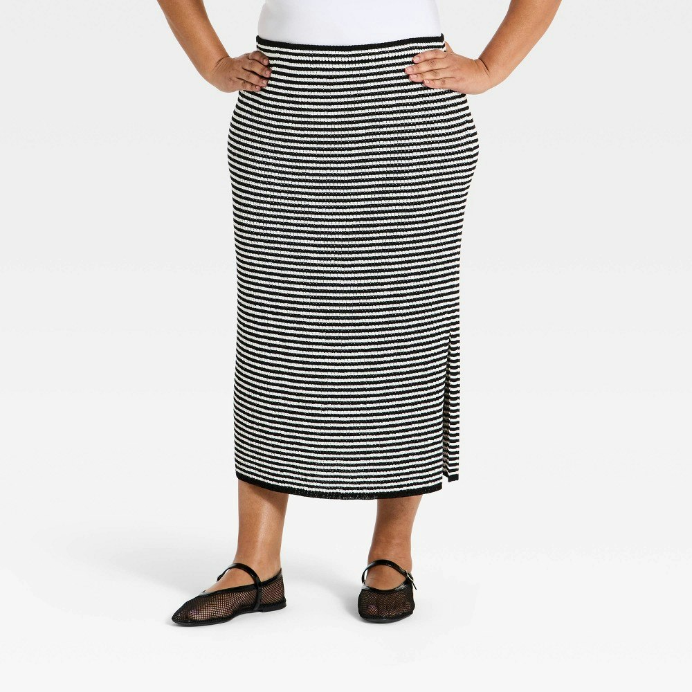 A New Day Women's Striped Sweater Midi Skirt: $30 A New Day Women's Striped Sweater Midi Skirt: $30