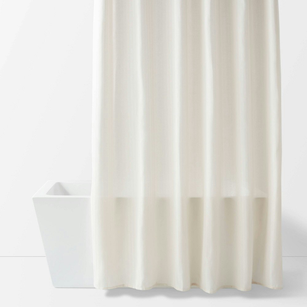 Room Essentials 72"x84" Herringbone Fabric Shower Curtain: $25