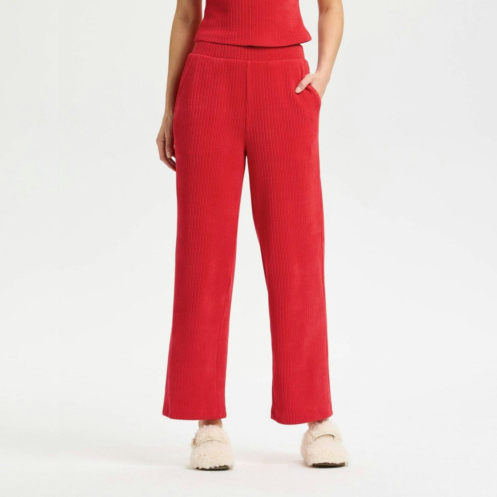Women's Embroidered High-Rise Straight Leg Pull-On Pants: $40 Women's Embroidered High-Rise Straight Leg Pull-On Pants: $40