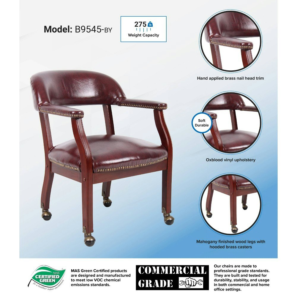 Boss Office Products Captain's Chair with Casters: $156.99 Boss Office Products Captain's Chair with Casters: $156.99