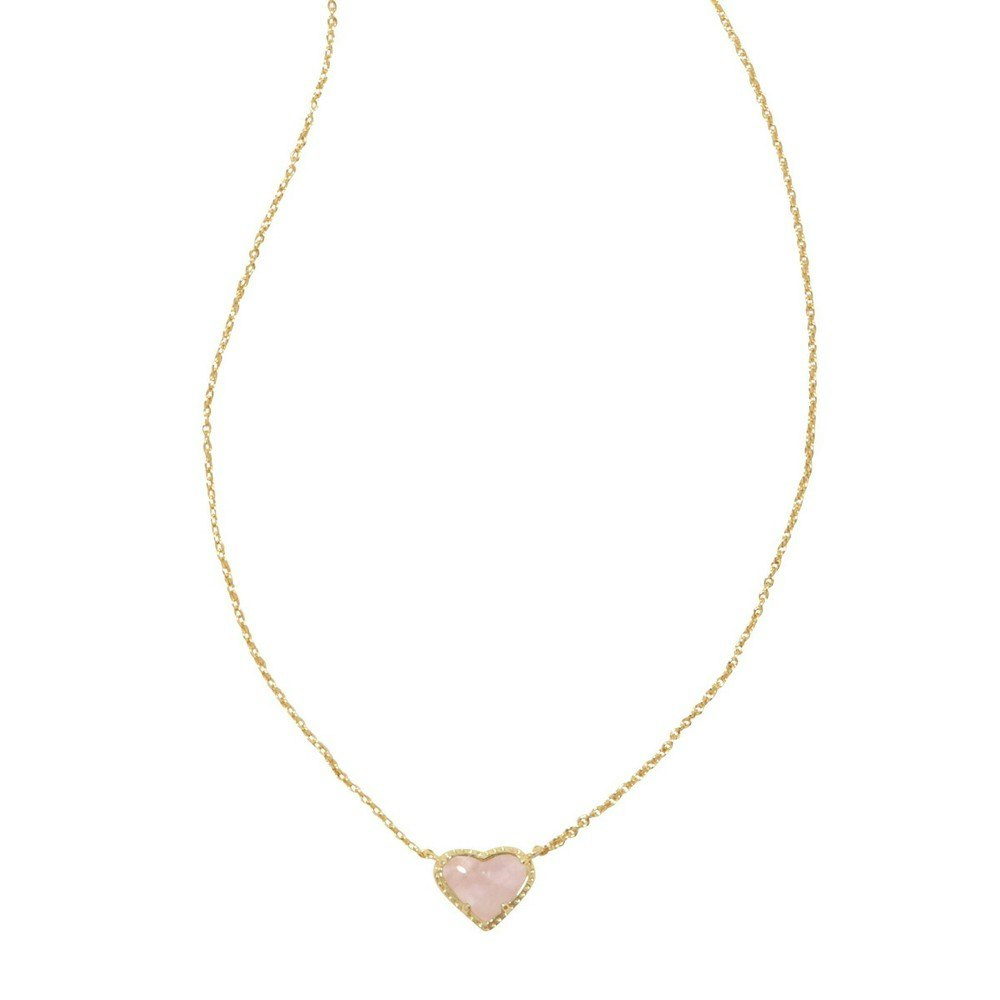 Kendra Scott Anna 14K Gold Over Brass Rose Quartz Pendant Necklace: $40 Kendra Scott Anna 14K Gold Over Brass Rose Quartz Pendant Necklace: $40