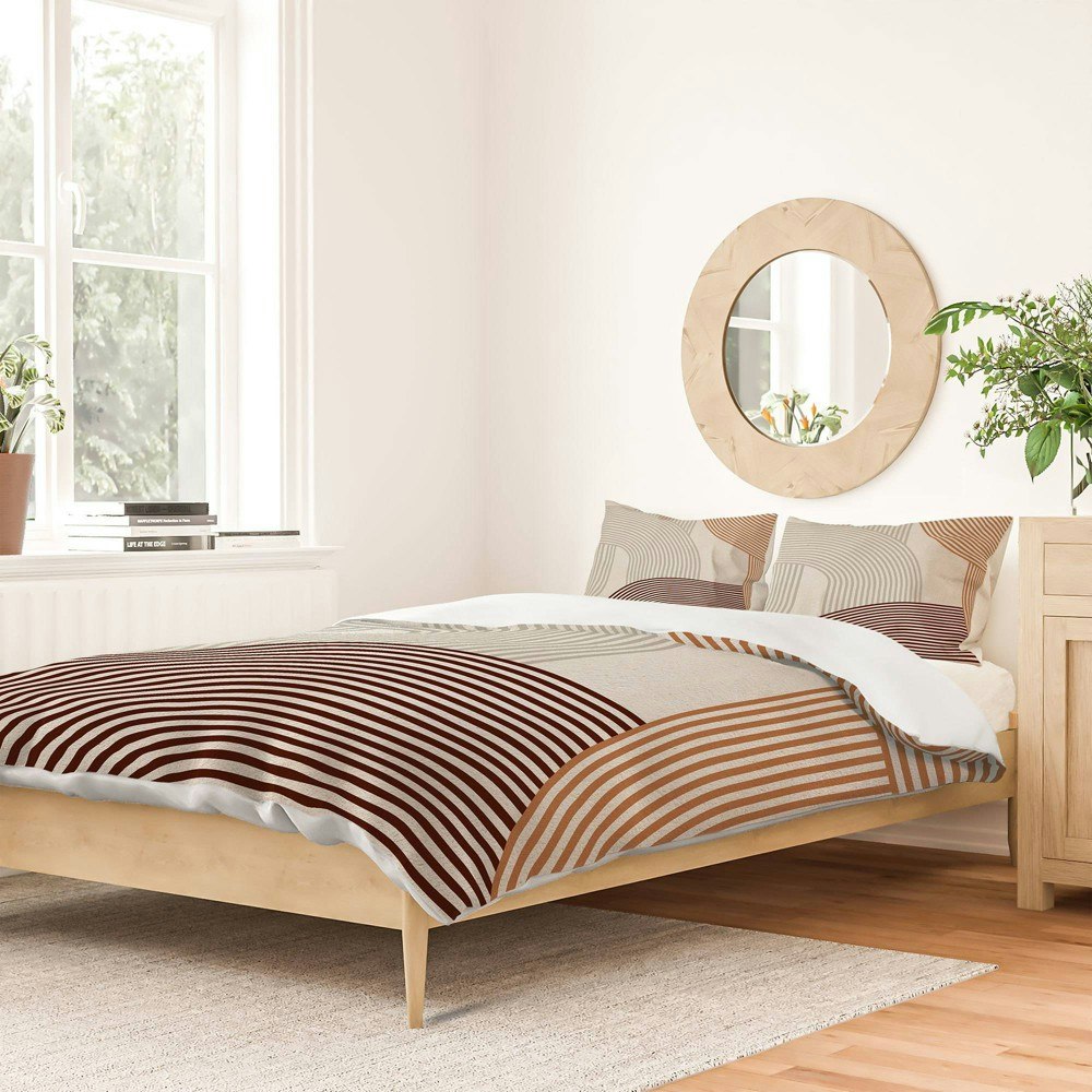 Iveta Abolina Full/Queen Mid-Century Line Art Duvet Set: $188.99 Iveta Abolina Full/Queen Mid-Century Line Art Duvet Set: $188.99