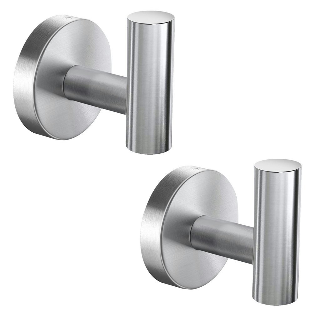 Brushed Nickel Wall-Mounted Towel Hook 2-Pack: $8.55 Brushed Nickel Wall-Mounted Towel Hook 2-Pack: $8.55