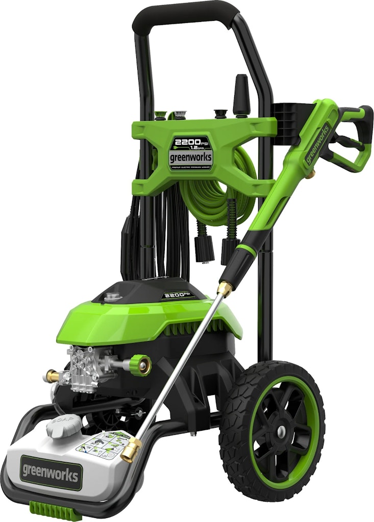 Greenworks 2200-PSI 1.2-GPM Cold Water Electric Pressure Washer w/ 4 Spray Tips: $129